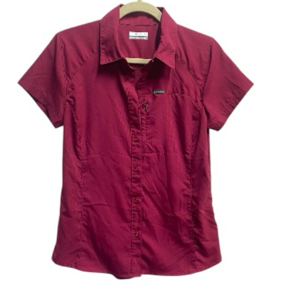 Columbia Performance Button Up Shirt Outdoors Camping Hiking- Small